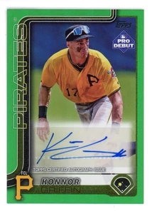 2025 TOPPS PRO DEBUT KONNOR GRIFFIN GREEN FOIL AUTO 64/99  PD-32 PIRATES - Picture 1 of 1