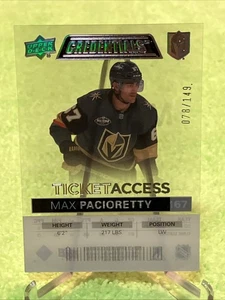 /149 Max Pacioretty 2021-22 UD Credentials #TA-MP TICKET ACCESS ACETATE - Vegas - Bild 1 von 3