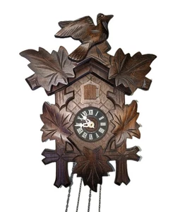Vintage Schwarzwälder Kuckucksuhr 1 Tag aus West Germany komplett funktioniert - Bild 1 von 20