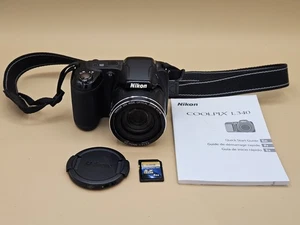Nikon Coolpix L340 Digitalkamera schwarz, 28-fach Zoom, 20.2MP, getestet  - Bild 1 von 13