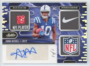 2024 Panini Absolute Rookie Premiere Adonai Mitchell Rookie Auto TAG Patch 1/1 - Picture 1 of 2