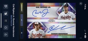 Topps Bunt 25 Digital - Legendary Cal Ripken Gunnar Henderson Dual Auto Cc93 - Bild 1 von 1
