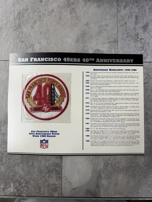 Parche 40 Colección Aniversario Willabee Ward NFL San Francisco 49ers Usado '86 Foto 1 de 3