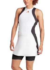 NWT Adidas Women's Premium Tennis Dress Size M White/Black $120 - Picture 1 of 6