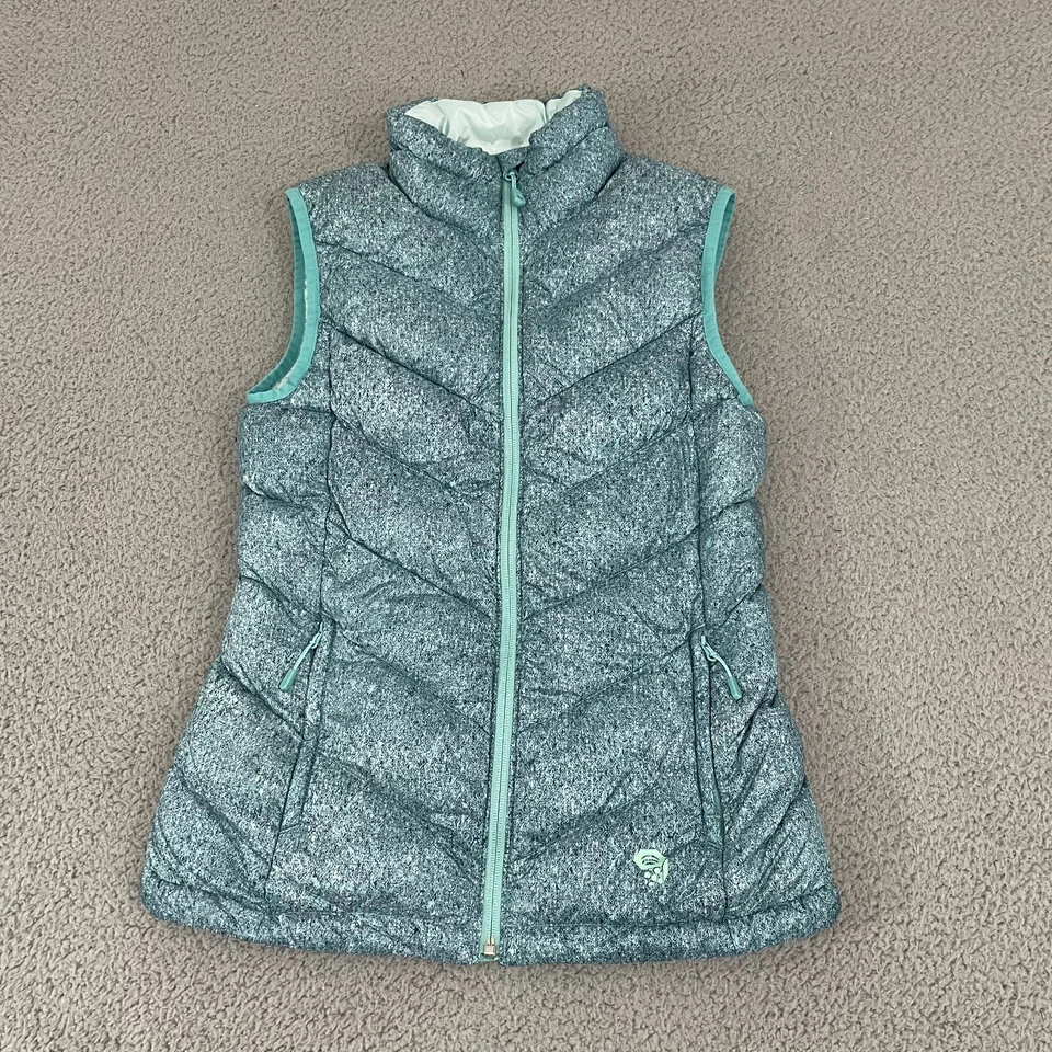 Chaleco Mountain Hardwear Q-Shield 650 para mujer XS azul pato plumón acolchado cremallera completa Foto 1 de 4