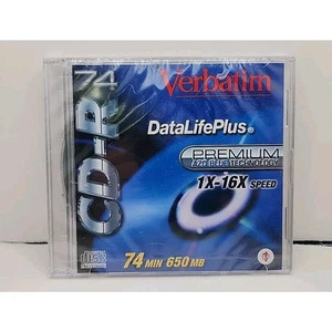 Verbatim CD-R Data Life Plus 74 Min 650 MB 2X-4X & AZO Blue Technology CD 1X-16X - Picture 1 of 2