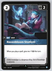 Riftbound Ravenbloom Student Uncommon Origins  Unit Normal 103/298 NM - Picture 1 of 2