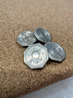 Stunning Vintage Belais 14K White Gold Front Cufflinks Art Deco Octagon - Image 1 of 4