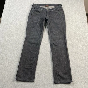 Lucky Brand Jeans Womens 10/30 fits 32x30 Zoe Straight Dark Wash Low Rise USA - Picture 1 of 16