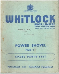 WHITLOCK POWER SHOVEL Mk1 AUFSATZ ORIGINAL WERKSTEILEKATALOG - Bild 1 von 1