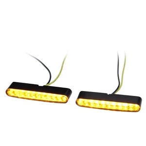 LED Einbaublinker Blinker schwarz getönt universal Motorrad Quad Roller Custom - Picture 1 of 4