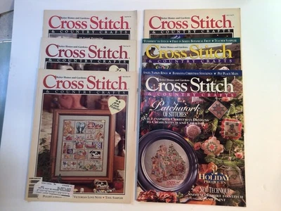 Cross Stitch and Country Crafts 6 Issues From 1993 - Image 1 of 4