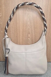 Brighton Barbados Hobo-Schultertasche mit Reißverschluss oben creme SCHÖN!! - Bild 1 von 6