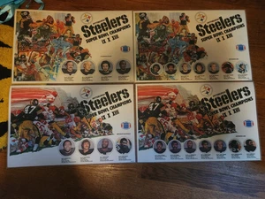 Vtg. Pittsburgh Steelers NFL Super Bowl IX X XIII Champions Placemat Set of 4. - Picture 1 of 5