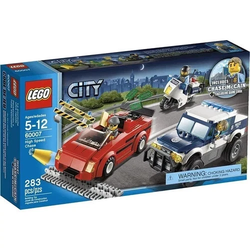 LEGO City High Speed Chase #60007 283 pcs Factory Sealed New in Box Police Car - Image 1 of 4