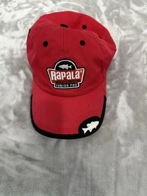 Rapala Hat Junior Pro Baseball Cap Youth Adjustable Red Fishing Fish Gear EUC - Image 1 of 4