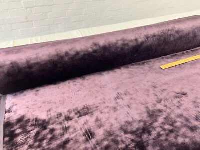 CRUSH VELVET FABRIC PURPLE UPHOLSTERY CURTAIN MATERIAL 140cm wide by Romo