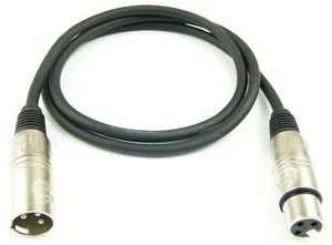 1 m ADAM HALL PROFI Mikrofonkabel K3MMF0100 Schwarz XLR 3 pol DMX Mikrofon Kabel - Bild 1 von 7