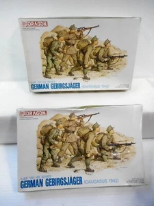 DRAGON LOT OF 2 #6045 GERMAN GEBIRGSJAGER 1:35 PLASTIC MODEL KIT SOLDIERS - Picture 1 of 4