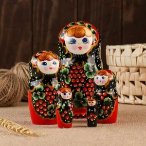 Matrioska da 5 pezzi (15 cm) dipinto a mano Матрешка 5 мест 15 см. - Imagen 1 de 3