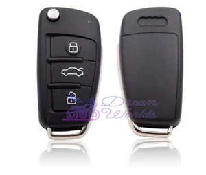 Funda protectora abatible con llave remota abatible de 3 botones para coche AUDI A3 A4 A6 TT Q7 R6 S6 - Imagen 1 de 10