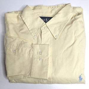 Ralph Lauren Classic Fit Mens 16L Long Sleeve Yellow Button Down Casual Shirt - Picture 1 of 2