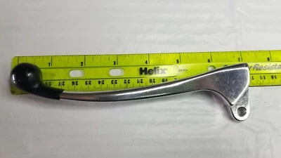 PALANCA DE EMBRAGUE HONDA VINTAGE 1968+up plateada con punta de vinilo negro Foto 1 de 2