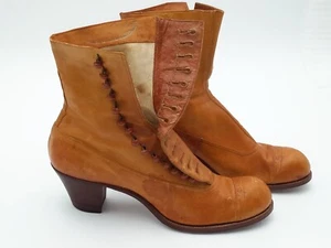 Antique Pair of Victorian Leather Button Up Boots - Picture 1 of 13