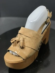 Robert Clergerie Clara Mule Damen beige Wildleder/Patent Größe US 9,5M Made in France - Bild 1 von 11
