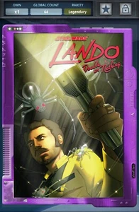 Topps Star Wars Card Trader Comic Covers 2020 W6 Lando 6 NYCC Gilded Digital - Picture 1 of 1