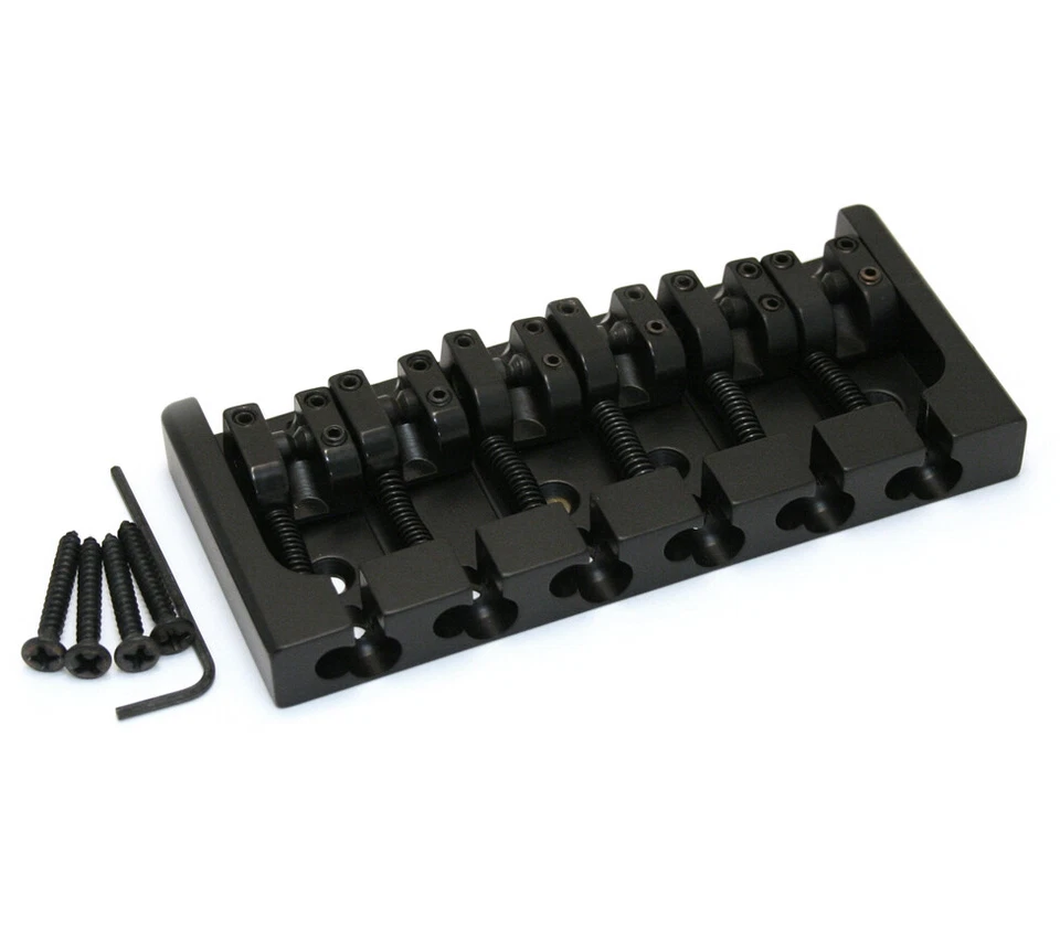 Hipshot Black/Brass 6-string A Series Bass Bridge .669" String Spacing 5A600B - Image 1 of 1