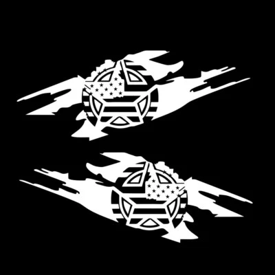 Pegatinas calcomanía puerta coche bandera americana estrella gráficos vinilo decoración impermeable 2 piezas Foto 1 de 4