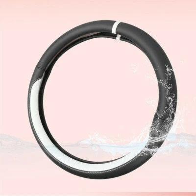 Car Steering Wheel Cover Anti-slip PU Leather Protector 38cm/15in Accessories - Image 1 of 4