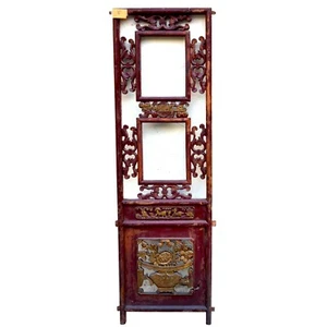chinesische Wand Deko Holz Schnitzerei original Ornament Holz Deko Paneel - Bild 1 von 6