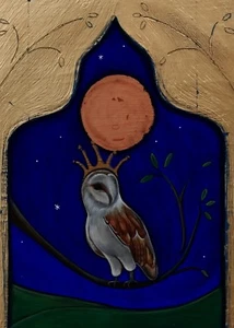 Dark Sky Barn Owl - Navidad, Navidad: tarjetas de felicitación e impresiones montadas - Imagen 1 de 8
