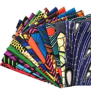 12 Stück Afrikanischer Stoff 50x40cm Gestreift Zuschnitt Tuch Basteln DIY Handarbeit - Bild 1 von 7