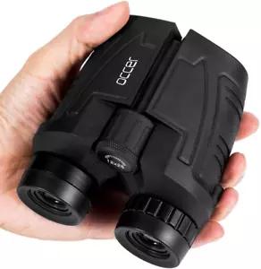 12x25 Compact Binoculars Clear Low Light Vision Large Eyepiece Waterproof hard - Picture 1 of 12