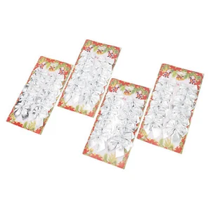 48x MINI WHITE BOWS CHRISTMAS TREE DECORATION 7CM SATIN RIBBON BOW XMAS ORNAMENT - Picture 1 of 24