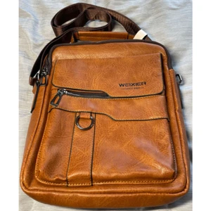 NWT Weixier Brown Crossbody Professional Bag, PU Waterproof Vegan Leather - Picture 1 of 5