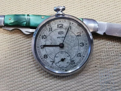 RELOJ BOLSILLO ALEMANIA VINTAGE UMF, RUHLA, SATURN Foto 1 de 3