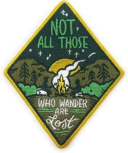 Nicht alle, die wandern, sind verloren Patch (3") Haken Abzeichen Wanderweg R... - Bild 1 von 5