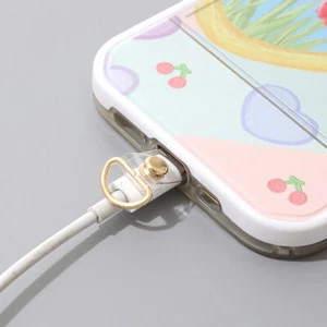 2Pcs Transparent Phone Lanyard Clip Gasket Mobile Phone Flexible Tether Tabs Pe - Picture 1 of 12