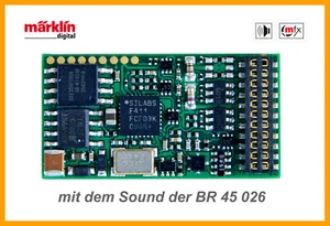 Märklin 21 poli Decoder audio, MfX, con suono della BR 45 37453; come nuovo! - Foto 1 di 2
