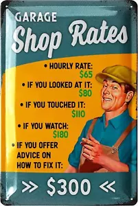 Blechschild Werkstatt Schild, Geschenk für Mechaniker Werkstatt Deko 20x30cm - Bild 1 von 6