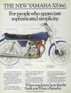 YAMAHA 360 XS360 Original Motorcycle Ad 1976 XS 360 - Bild 1 von 1