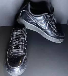 Nike Air Force 1 Id By You Mens 11 Shiny Black DJ7015-991 - Picture 1 of 8