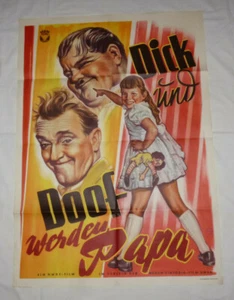 Altes KINOPLAKAT POSTER / DICK & DOOF / Winderdruck Heidelberg / 85 x 60,5 cm - Bild 1 von 8