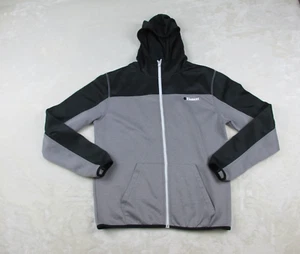 Element Sweater Mens Small Gray Spell Out Logo Full Zip Skater Hooded* - Picture 1 of 15