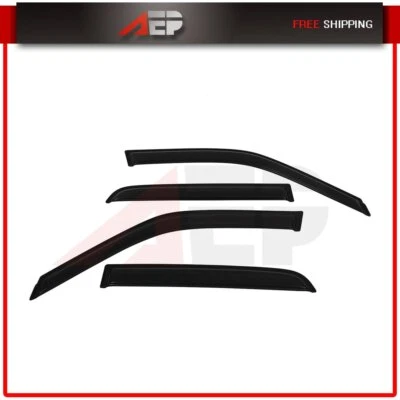 JDM WAVY 3D STYLE WINDOW VISOR VENT SHADE FOR 1997-2001 HONDA CR-V CRV BLACK - Image 1 of 4