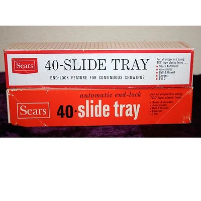 Lot of 4 Vintage Sears 40 Slide Tray End Lock For all Projectors TDC-Type  - Image 1 of 4